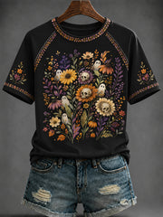 Women's Autumn Halloween Printed T-shirt