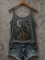 Women's Gothic Style House Print Tank Top