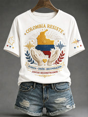 Women's COLOMBIA RESISTE Printed T-shirt