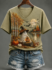 Women's Halloween In The Fall Short-sleeved T-shirt