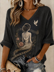 Women's Character Print Waffle T-shirt