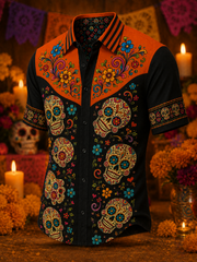 Men's Day Of The Dead Short Sleeve Shirt