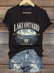 Women’s Lake Ontario Printed Casual T-Shirt