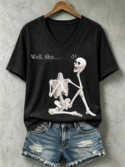 Women's "Well Shit" Skull T-Shirt