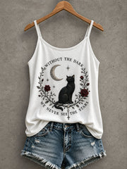 Women's Gothic Black Cat Tank Top