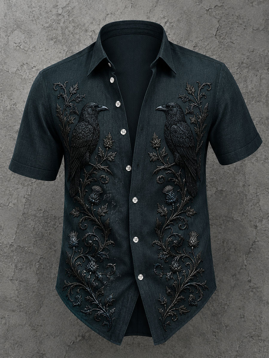 Men's Gothic Raven Shirt