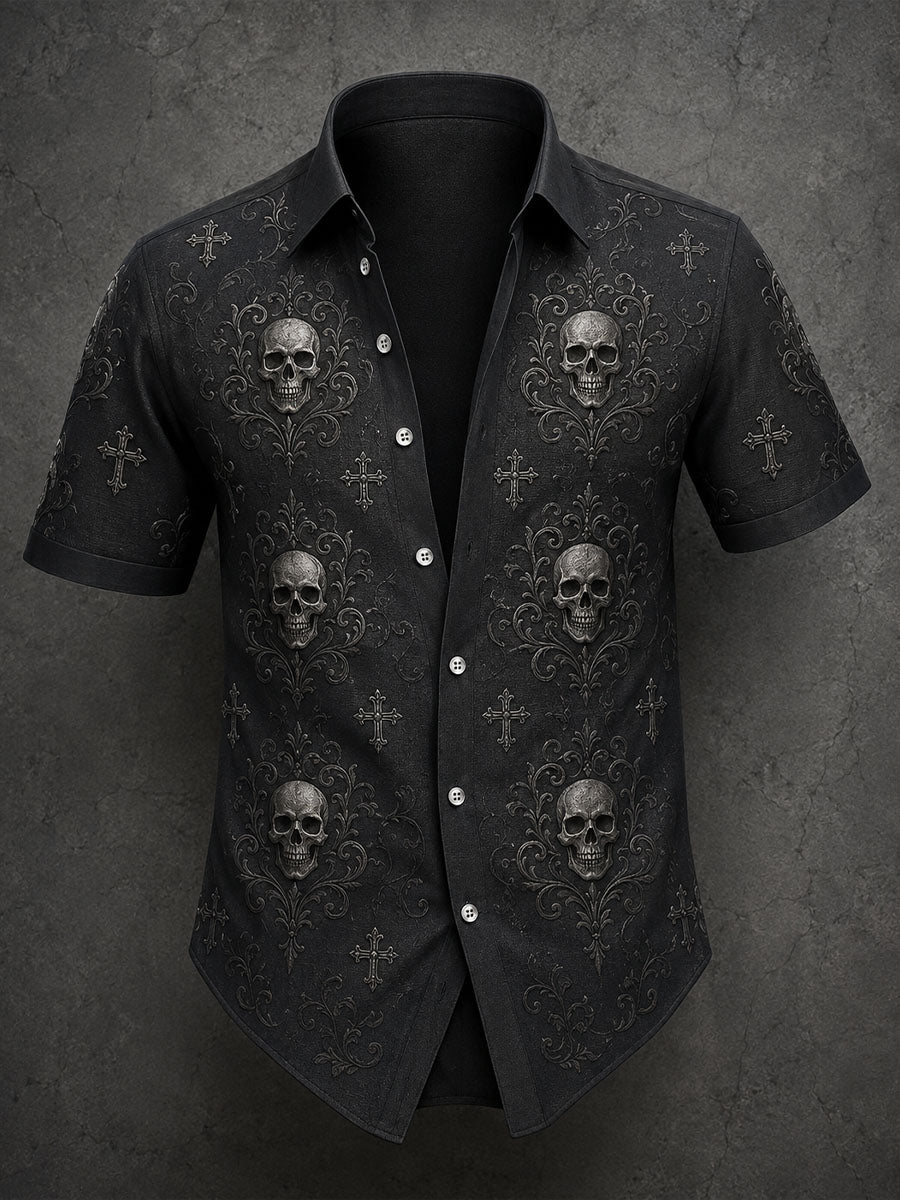 Men's Gothic Skull Shirt