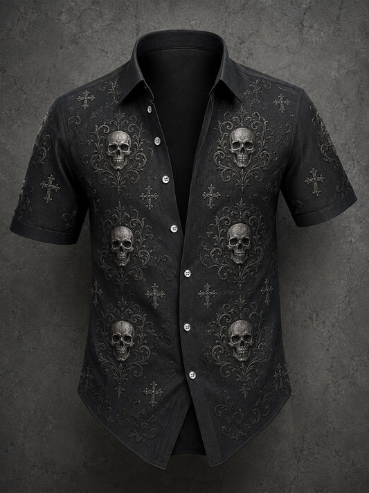 Men's Gothic Skull Shirt