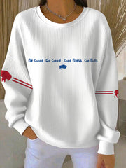 Women's Football Lover Buffalo Printed Sweatshirt
