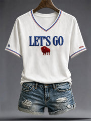 Women's Football Lover Bulls Buffalo Art Printed T-shirt