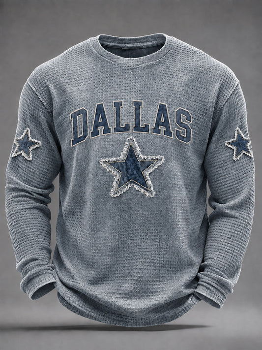 Men's Dallas Football Print Casual T-Shirt