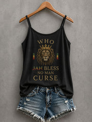 Women's Who Jah Bless No Man Curse Tank Top