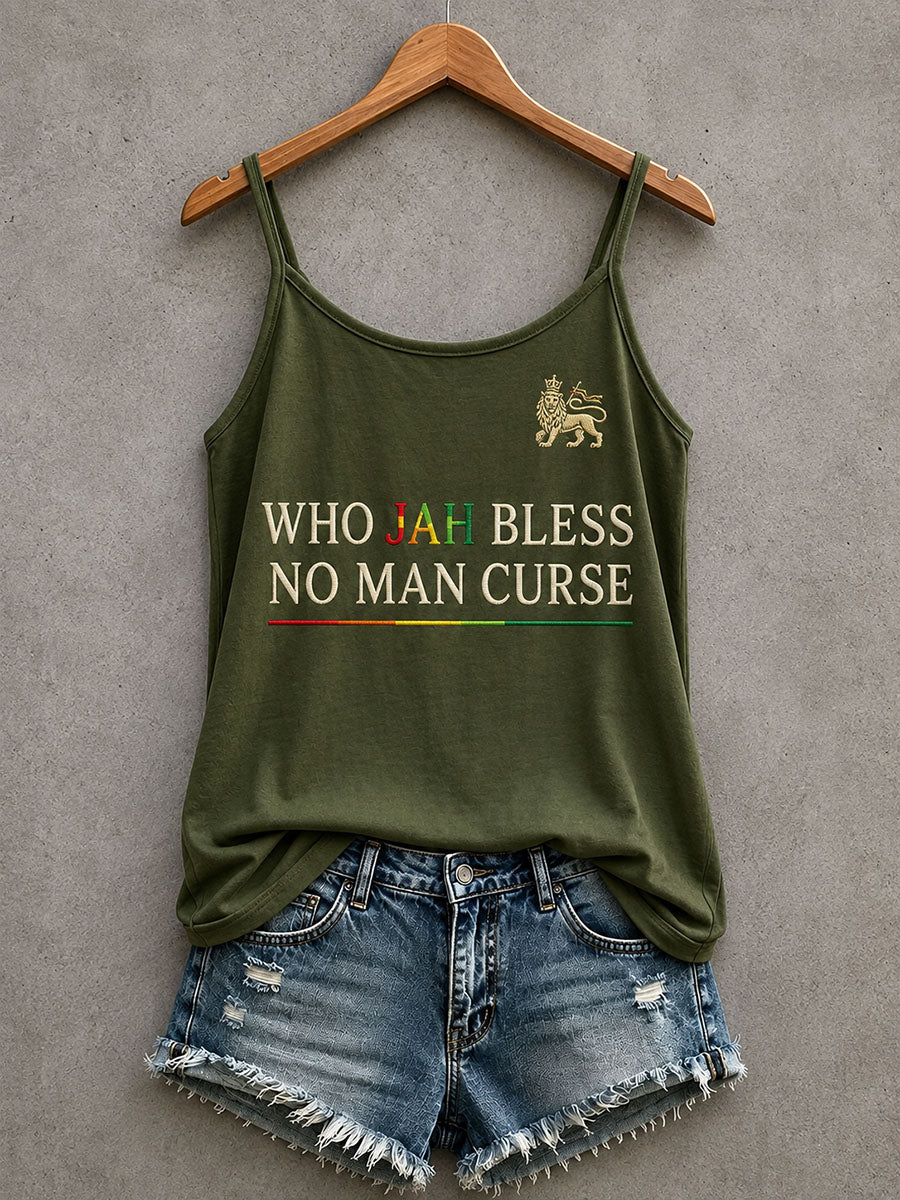 Women's Who Jah Bless No Man Curse Tank Top