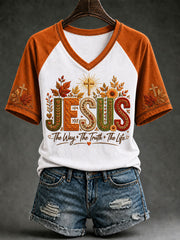 Women's Fall The Way The Truth And The Life V-neck T-shirt