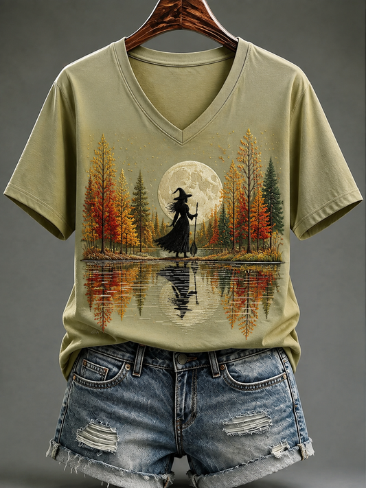 Women's Halloween In The Fall Short-sleeved T-shirt
