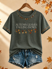 Women's Autumn Music Printed short-sleeved T-shirt