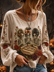 Women's Gothic Halloween Mahjong Tops