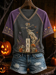 Women's Mahjong Halloween Casual T-Shirt