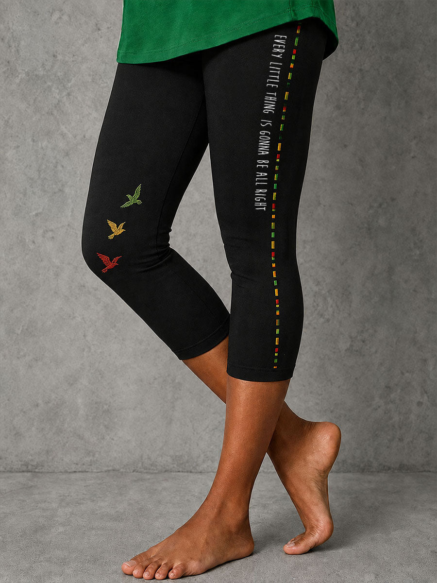 Women's Every Little Thing Is Gonna Be All Right Stretch Leggings