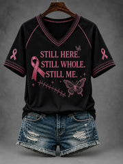 Women's Still Here Still Whole Still Me V-neck T-shirt