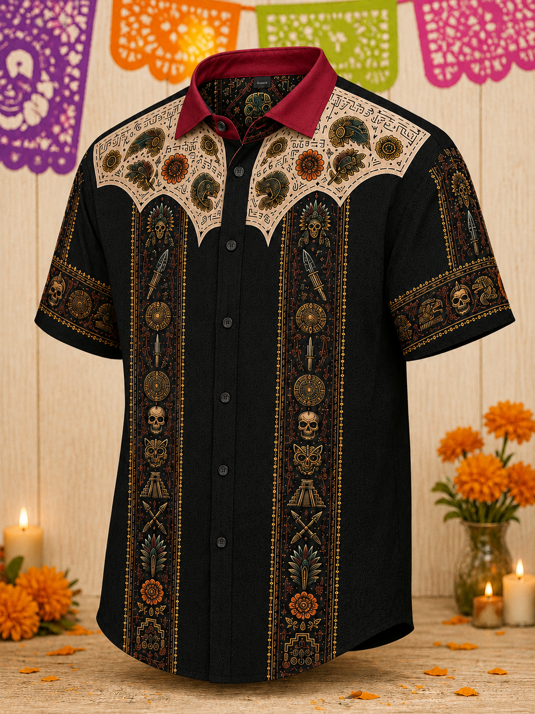 Men's Day Of The Dead Short Sleeve Shirt