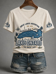 Women's Lake Ontario Always And Forever V-Neck Tee