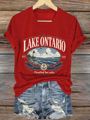 Women’s Lake Ontario Printed Casual T-Shirt