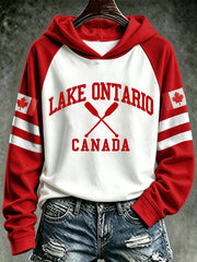 Women's Lake Ontario Printed Casual Hoodie