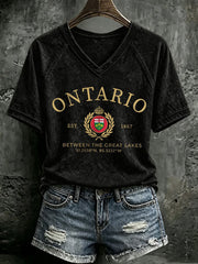 Women’s Lake Ontario Printed Casual T-Shirt