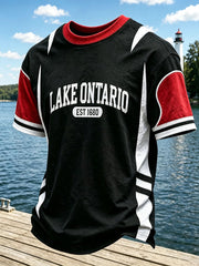 Men's Lake Ontario Casual Art Printed T-Shirt
