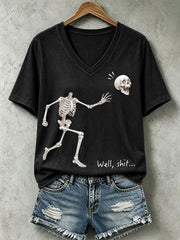 Women's "Well Shit" Skull T-Shirt