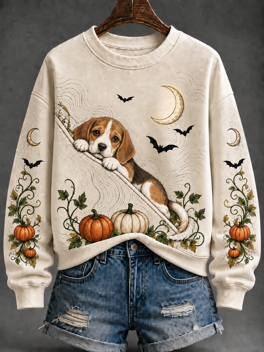 Women's Dog Halloween Regular Sweatshirt