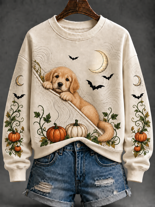 Women's Dog Halloween Regular Sweatshirt