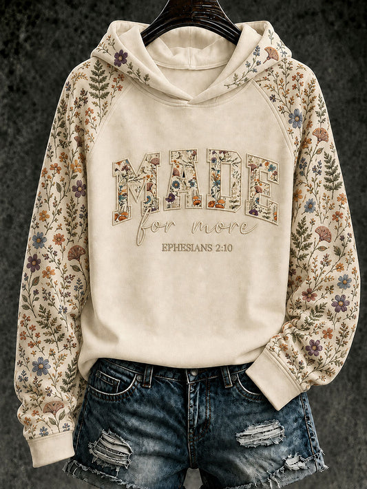 Women's 'I Will Praise Him In Every Season' Printed Casual Hoodie