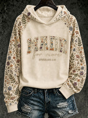 Women's 'I Will Praise Him In Every Season' Printed Casual Hoodie