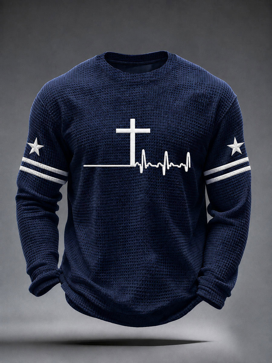 Men's Faith Casual Waffle Long Sleeve T-Shirt